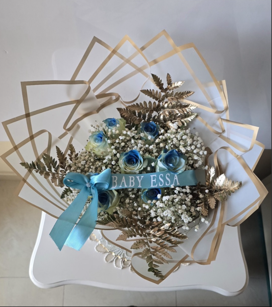 Baby blue bouquet