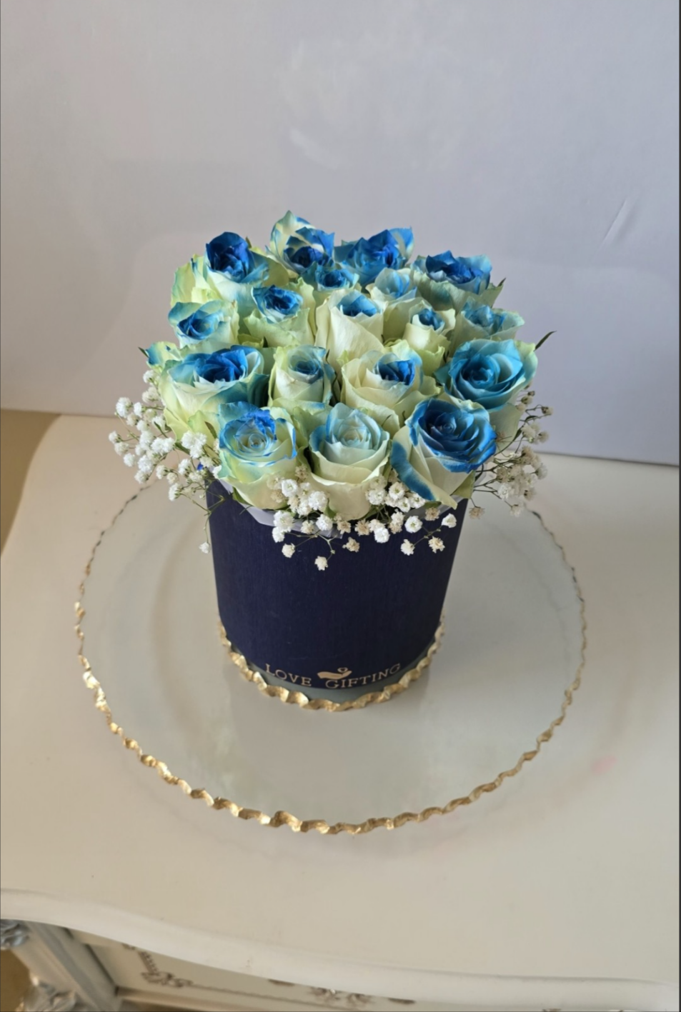 Baby blue bloom box